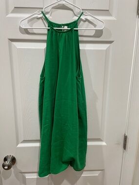 Aritzia Babaton Green Halter Mini Dress